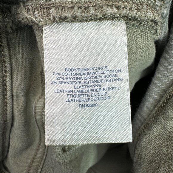 Lands End Womens Mid Rise Straight Leg Jeans Size 2P Khaki - Picture 12 of 13